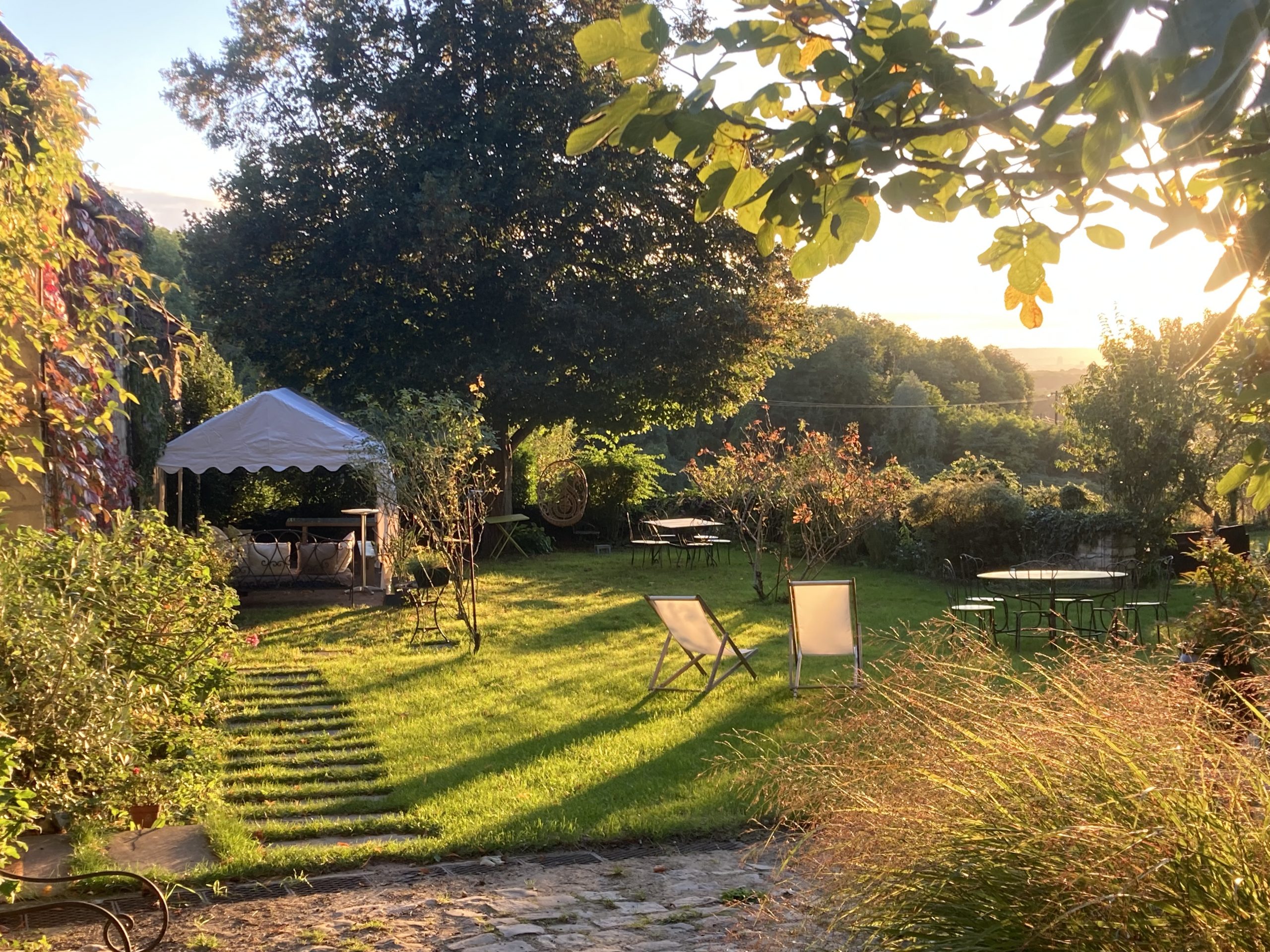 Jardin point de vue sur le Val d'Oise